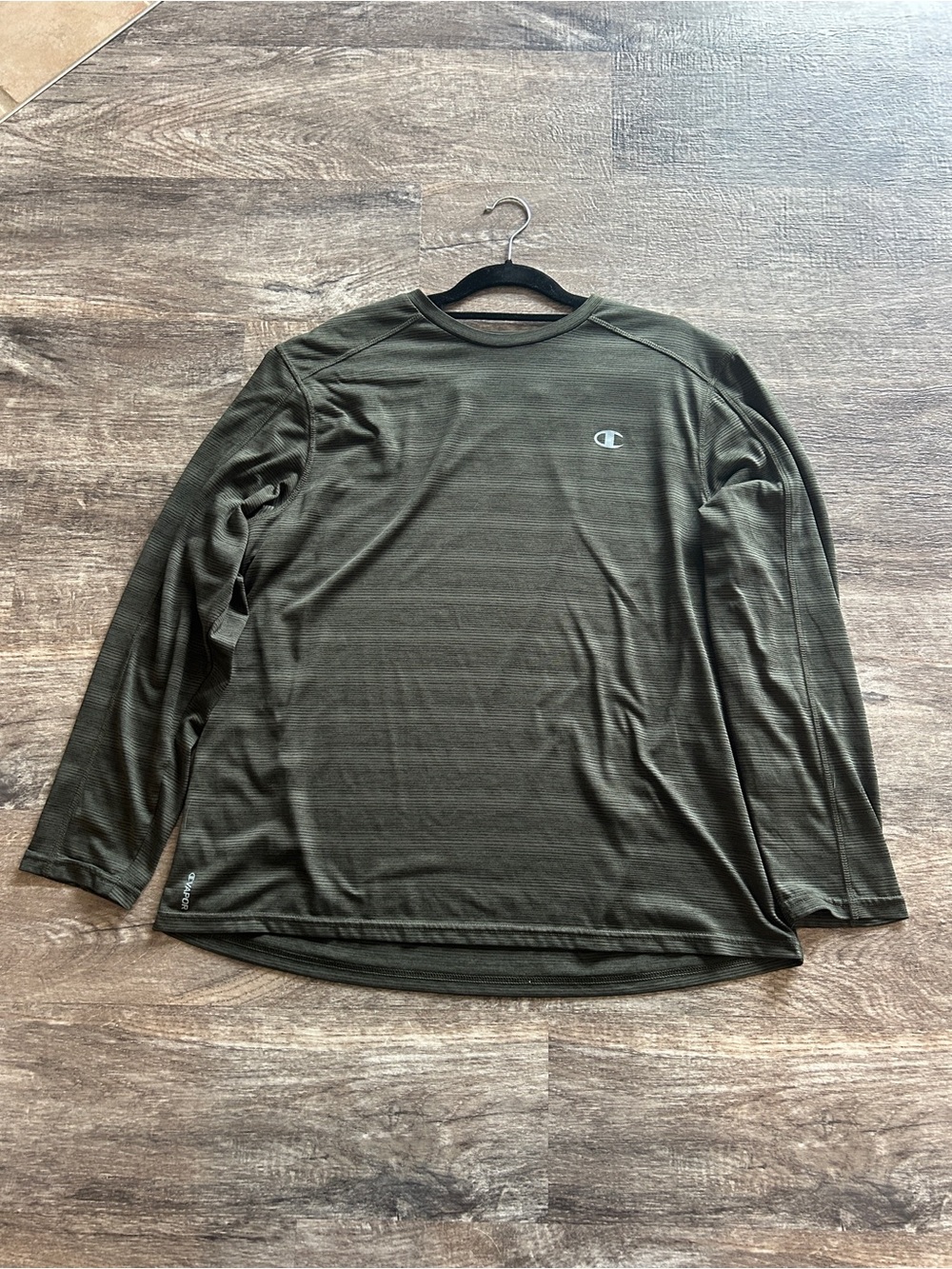 Champion Olive Green Long Sleeve Performance Tee